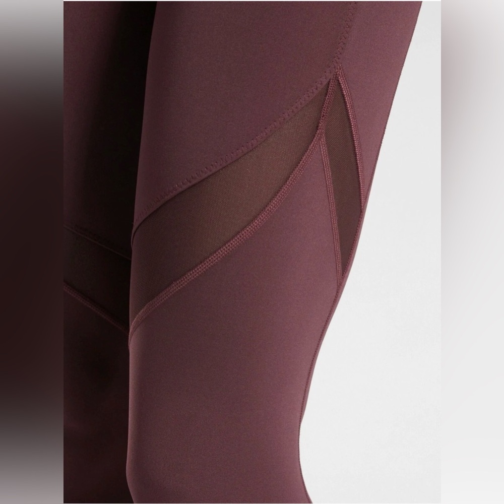Athleta Tenacity 7/8 Tight PowerLift Antique Burgundy Mesh Panels Size S - Picture 5 of 11